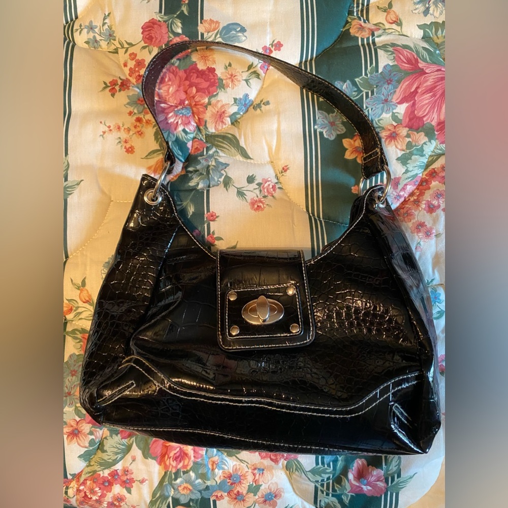 Black Leather Shoulder Bag